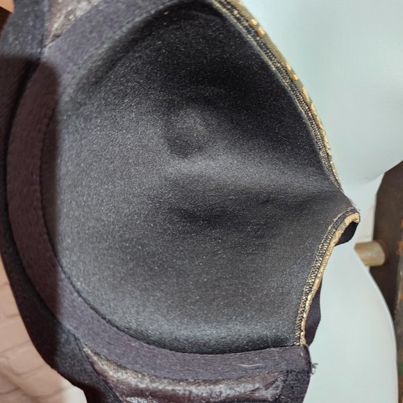 34D Padded Bra Padded Underwire Gold Black Scarlet by Modem - Picture 3 of 4